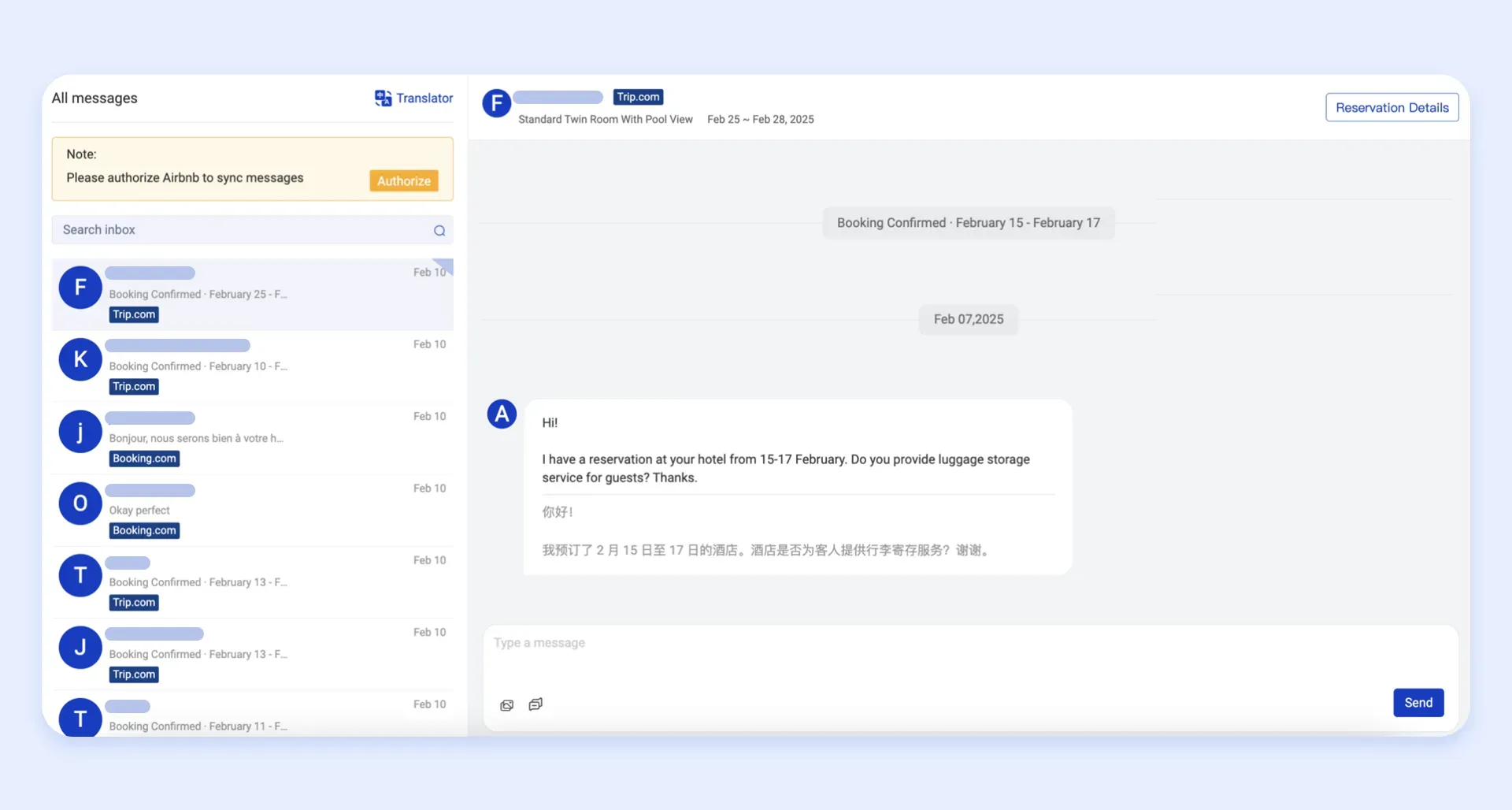 New Functions - Trip.com Messaging Integration