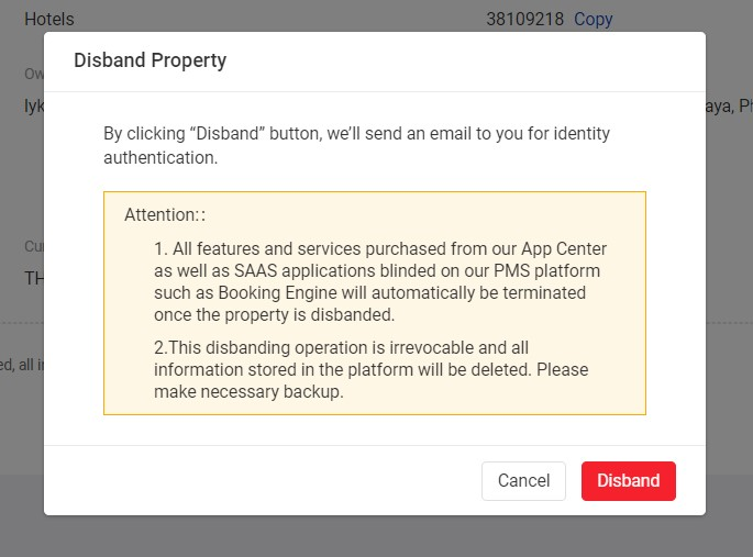 Disband Property