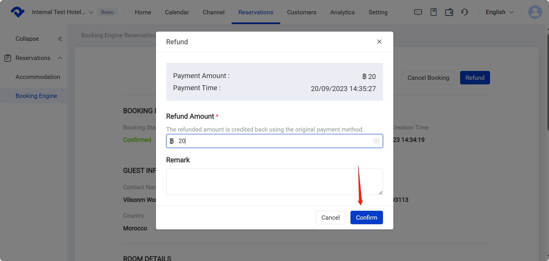 Click "Confirm"