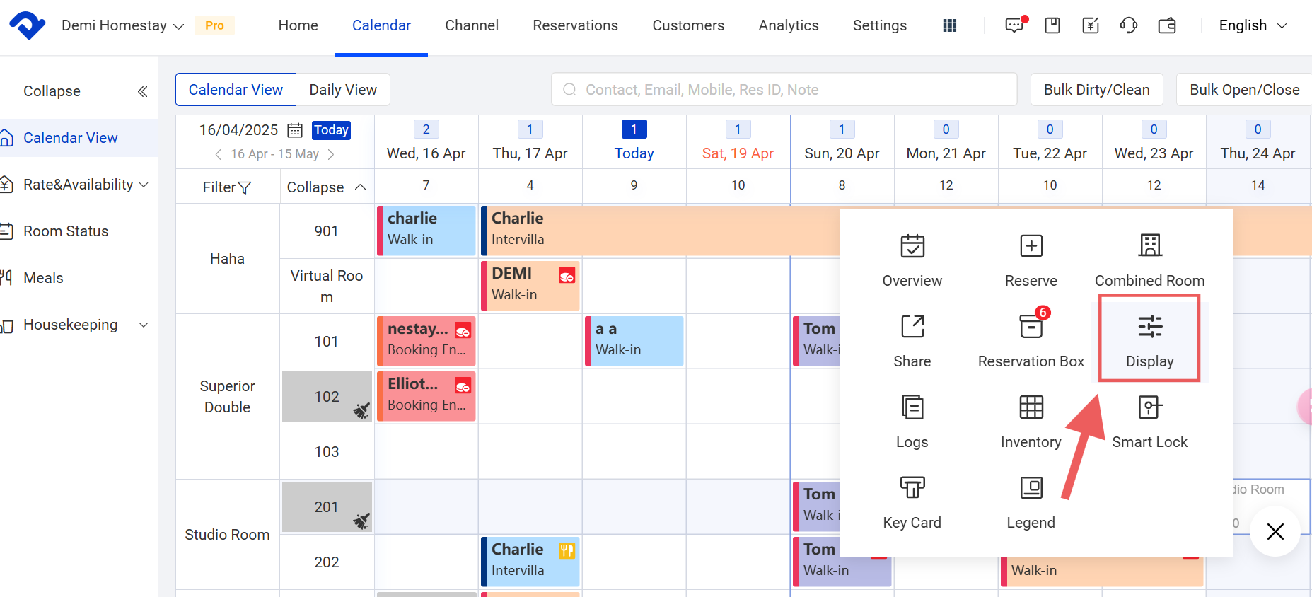 Calendar View