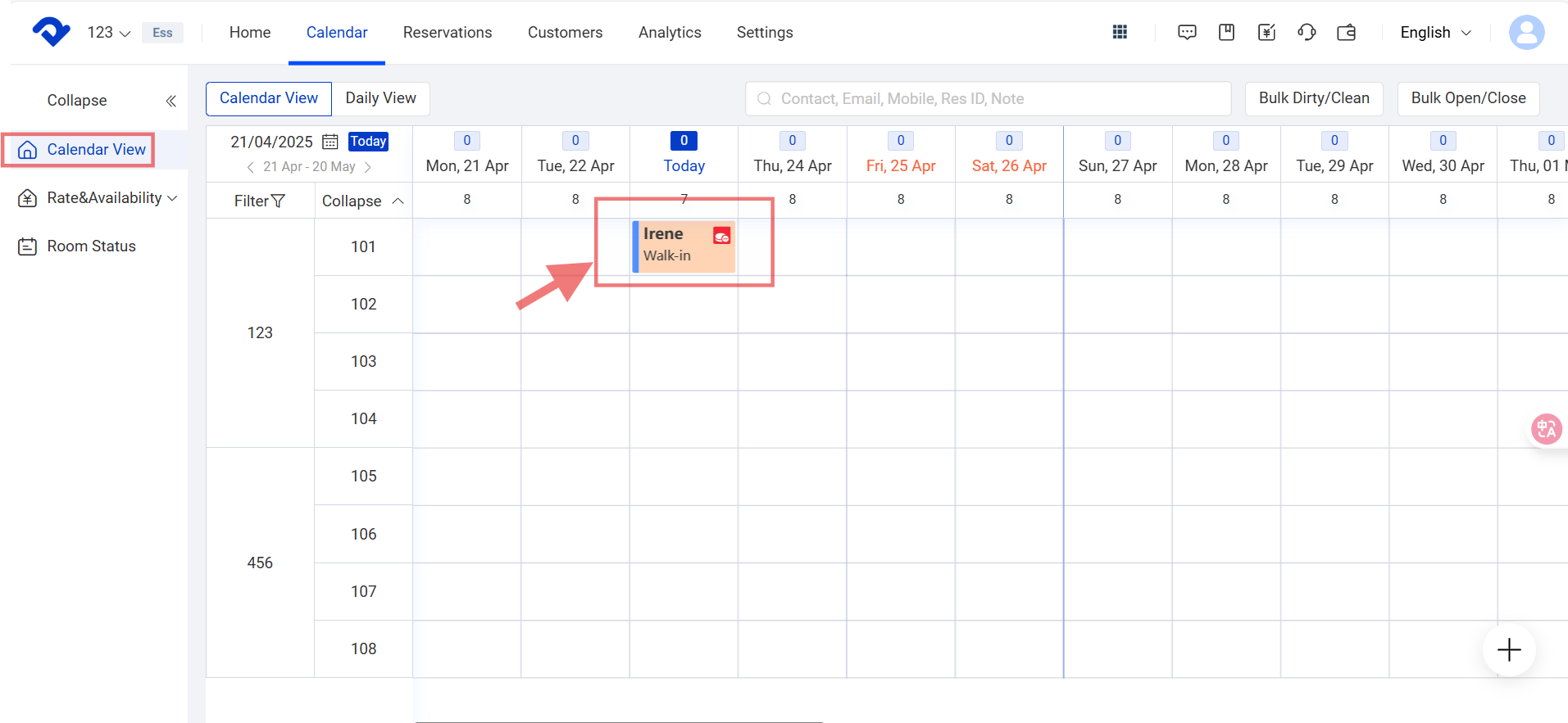 Calendar View