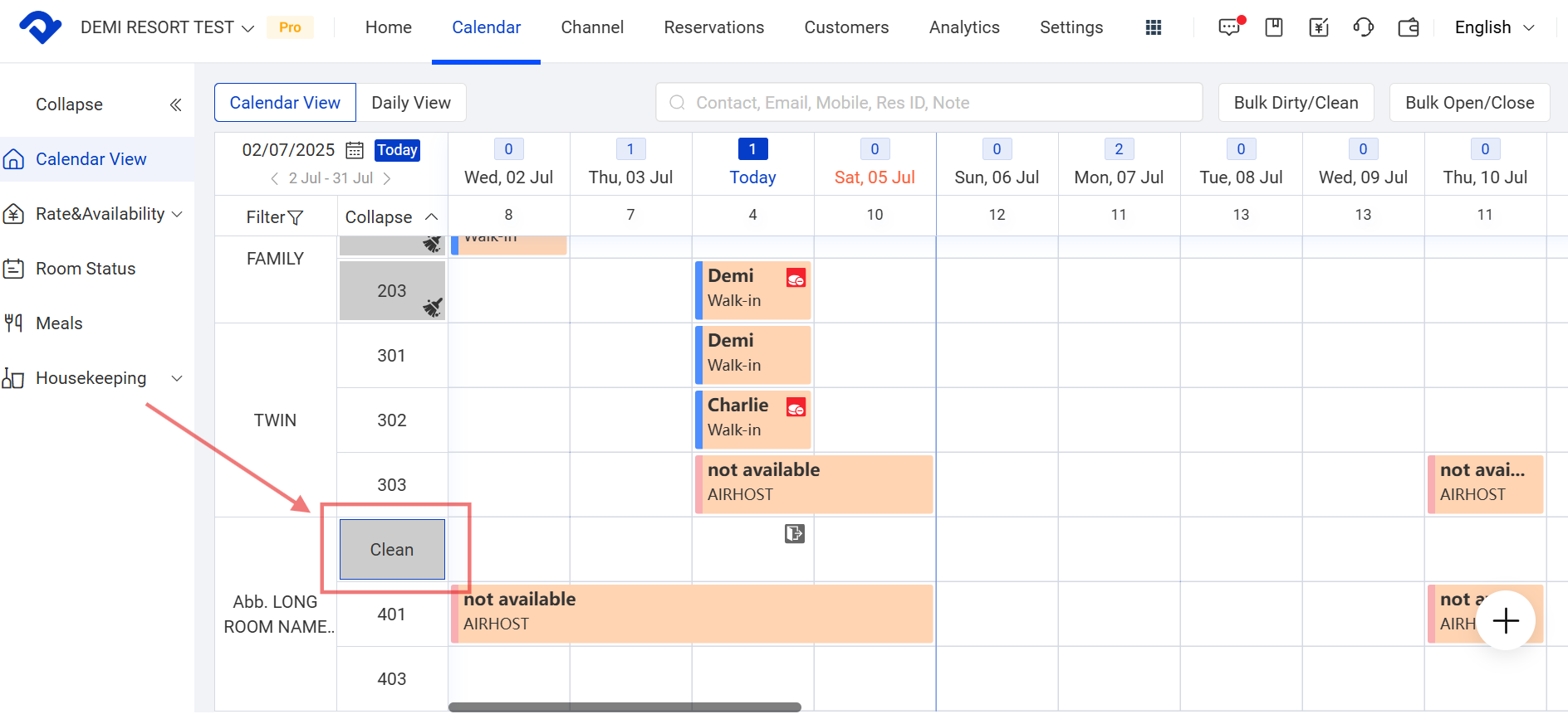 Calendar View