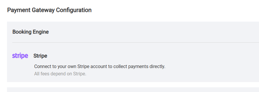 Booking Engine-Stripe payment gateway