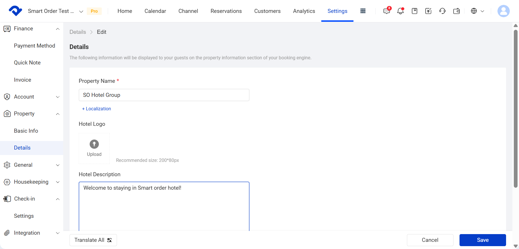 save setting details