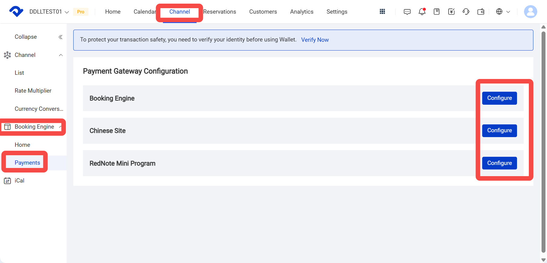 Set the Payment Gateway for the Marketing Site