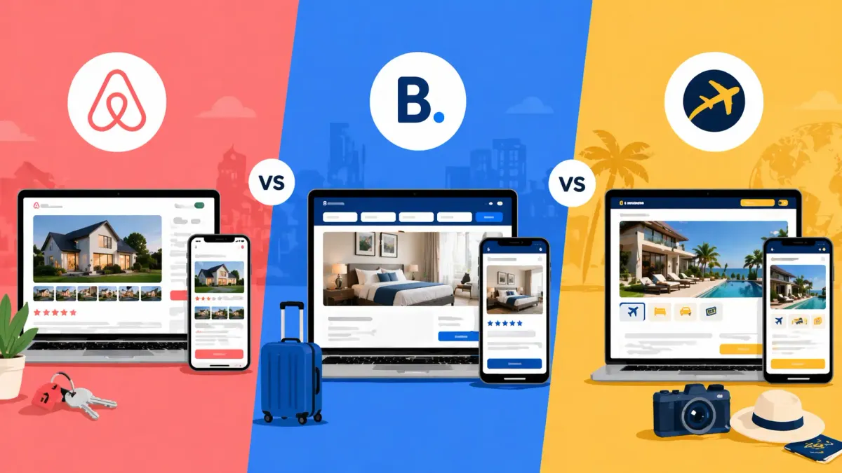 Airbnb vs. Booking.com vs. Expedia: Worauf sollten Sie sich konzentrieren?