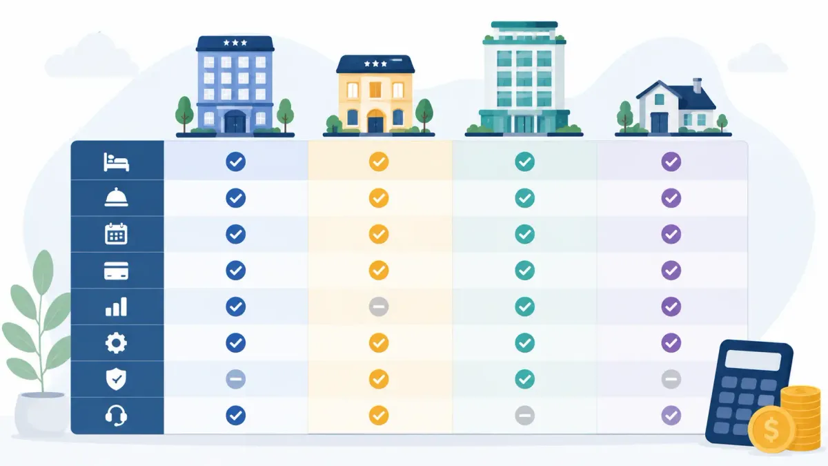 Hotel-Managementsysteme im Vergleich: Funktionen, Kosten und Eignung nach Unterkunftsart