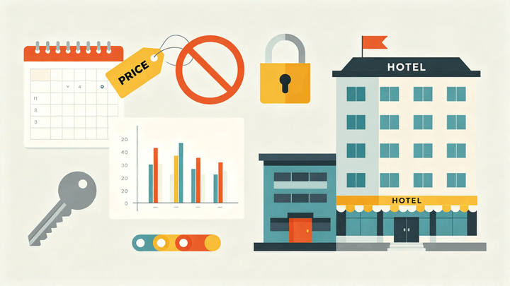 Restrizioni tariffarie hotel spiegate: CTA, CTD, MinLOS, MaxLOS e Stop Sell