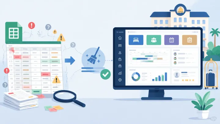 Von der Tabelle zur Hotelsoftware: So bereinigen Sie Ihre Daten vor dem Import