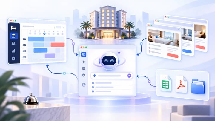Come Smart Order AI Desktop Lavora tra il tuo PMS hotel, le Extranet delle OTA e i File Locali