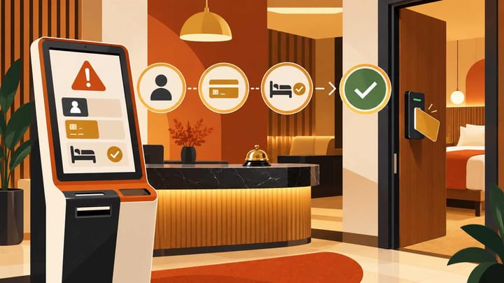 Hotel Front Desk Software Self Check-In Failures: Identity, Payment, and Room Readiness