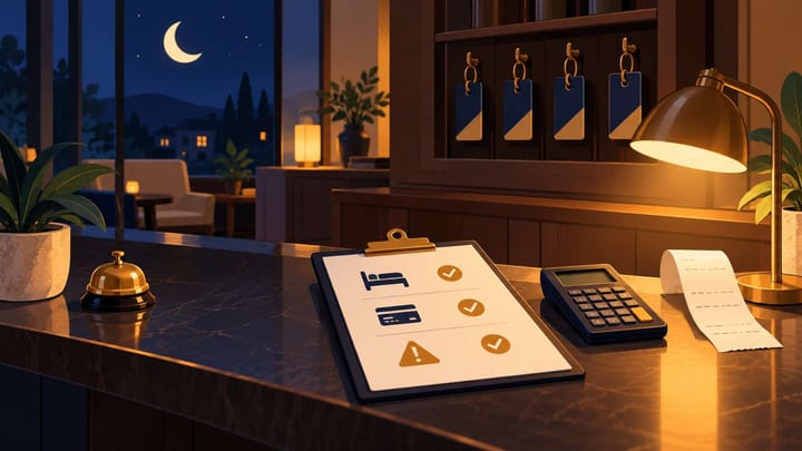 Night Audit Checklist for Small Hotels: Balance Rooms, Payments, No-Shows, and OTA Exceptions
