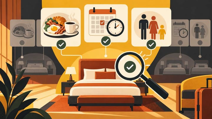 Trip.com 房價方案對應錯誤：修正餐食、取消條款與入住人數不一致的問題